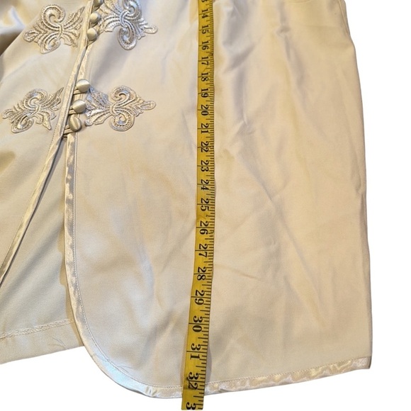 Elegant Cream & Silver Trim Fleur-de-Lis Jacket Sz 24WP Pride & Joy Wedding NWT - Picture 10 of 11